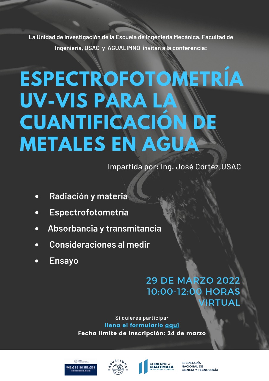 Espectrofotometría UV-VIS para la cuantificación de metales en agua
